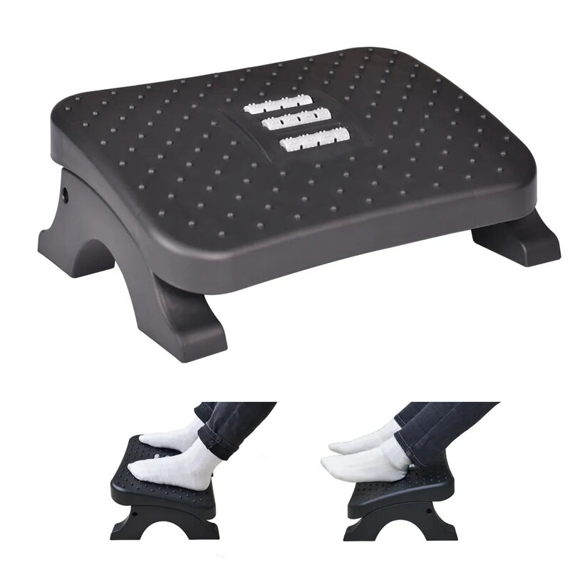 Подножка под стол, эргономичный стул для ног с массажными роликами, максимальная нагрузка 120 фунтов, облегчение боли для дома и офиса