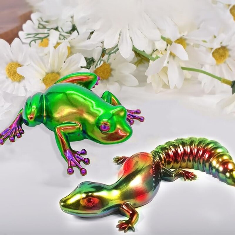 DIY Crystal Epoxy Resin Mold Easter Frog Lizard Snail Small Animal Ornament Silicone Mold