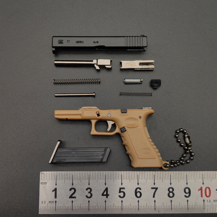 (Bez pocisków) 1:3 Glock G17 Alloy plastikowy brelok Mini zabawka pistolet wisiorek na prezent Ornament Fidget dekompresji antystresowy zabawka