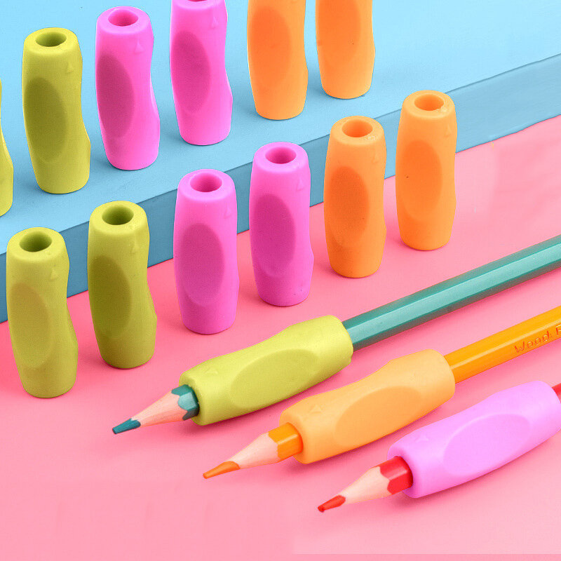 Soporte de lápiz para estudiantes de primaria, papelería para niños, ejercitador, soporte de pluma correcto, sujeción de postura, 4 unidades por lote