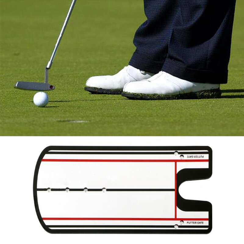 Зеркало для выравнивания паттинга для гольфа Тренер для тренировок в гольфе Учебные пособия по линии глаз Практика инструмента