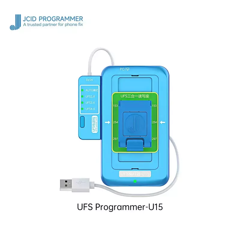 JCID szybki FSCompiler-U15 do odczytu dysku twardego UFS, rozszerzenie i naprawa zdolności zapisu, obsługuje CPU o małej mocy UFS4.0