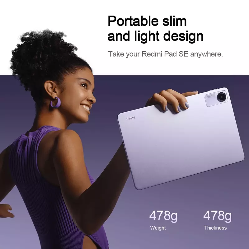 Xiaomi Redmi Pad SE телефон Snapdragon®680 128 ГБ/256 ГБ четыре динамика Dolby атмосферs®Дисплей 11 дюймов 8000 мАч