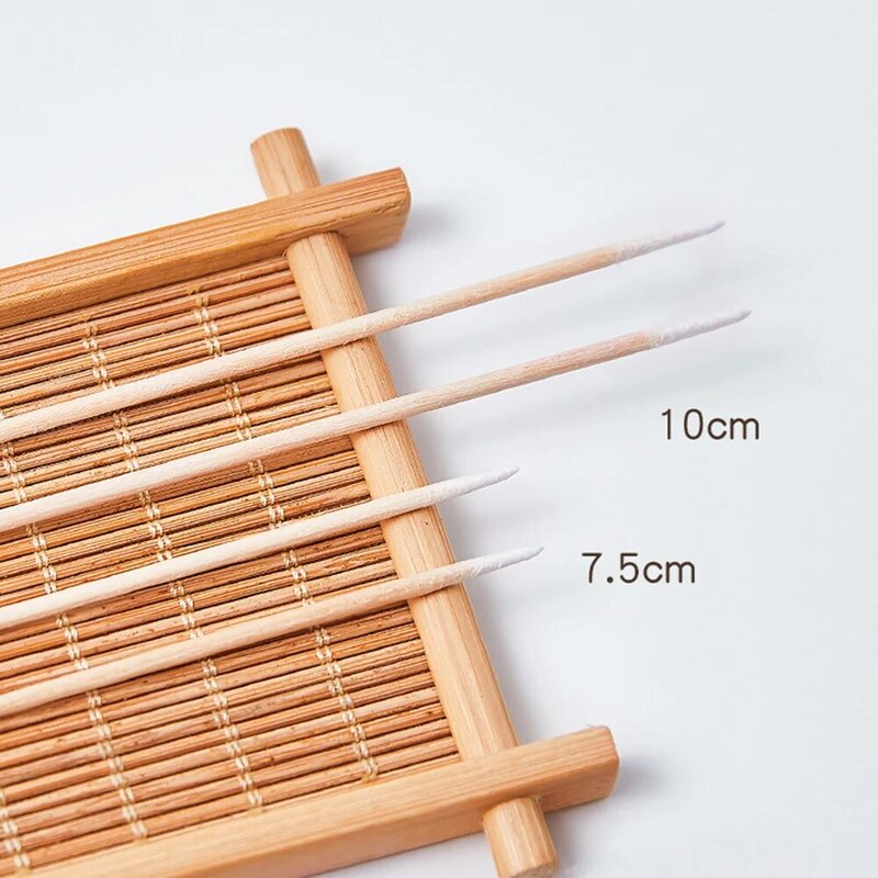 500pcs Wooden Cotton Stick Swabs Buds for Cleaning The Ears Eyebrow Lips Eyeline Tattoo Makeup Cosmetics  5 bags