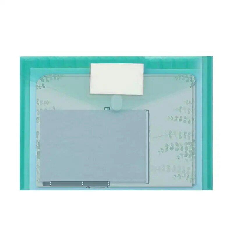 Clear File Bags Document Organizers With Snap Button A4 Size Document Organizers With Snap Button Waterproof Office Supplies