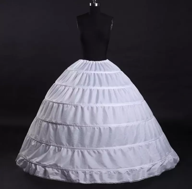 Weiß Petticoat Unter Rock Braut Ballkleider Zubehör Hoops Slip 6 Hoops