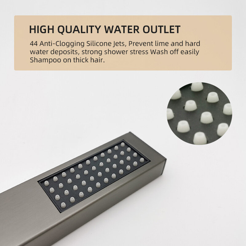 Stainless Steel Pressurized High Pressure Shower Head Hand Hold Shower Head Water Saving Rainfall Spray Nozzle Bathroom Tool