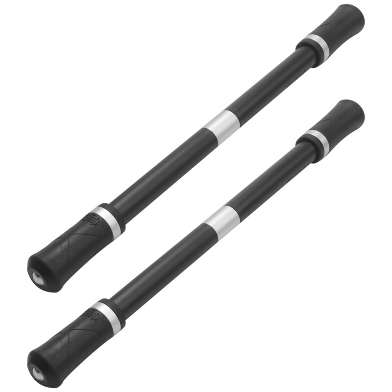 2 Stuks Vinger Pen Spinnen Mod Gaming Draaiende Pen Met Verzwaarde Bal Vinger Roterende Pen (Zwart)
