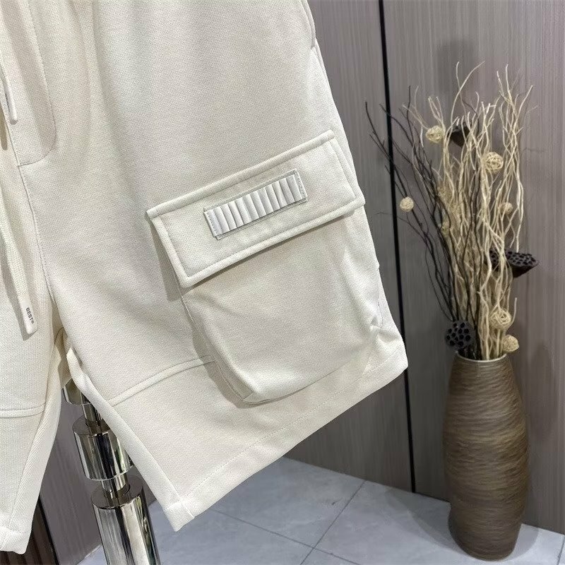 Fashion Summer New Loose-fitting Men's Solid Color Youth Popular Casual Straight-leg Pants