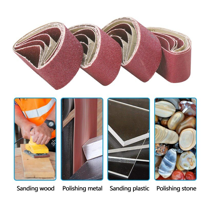 5pcs Abrasive Sanding Belts 100*610mm Sander Belt 40-120 Grits Sandpaper Abrasive Bands for Wood Soft Metal Polishing Tool