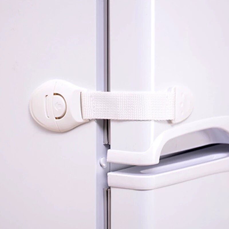 1/10 buah kunci kabinet keamanan anak laci bayi pintu lemari kabinet Toilet kunci keamanan plastik tali pelindung keamanan