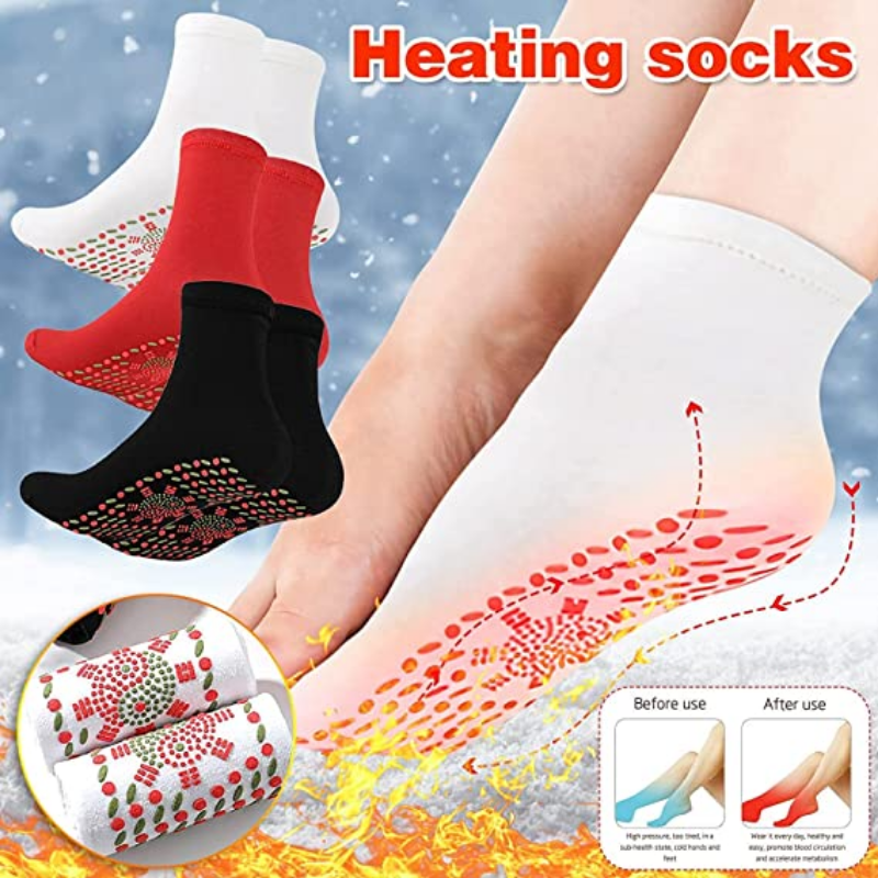 Calzini autoriscaldati calzini Anti-fatica caldo lavabile tormalina riscaldamento magnetico sollievo dal dolore comodi calzini lunghi calzini riscaldanti
