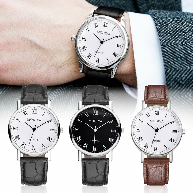 Relógio quartzo de couro requintado masculino e feminino, pulseira retrô, moda luxo, novo