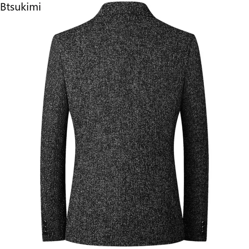 New 2024 Men's Casual Blazer Jacket Suits Fashion Slim Coats Male Handsome Masculino Business Jackets Suits Men's Blazers Tops