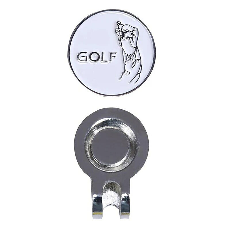 Golf Ball Marker With Magnetic Hat Clip Humanoid Pattern Funny Great Golf Hat Caps Clips Golfer Gifts Golf Accessories
