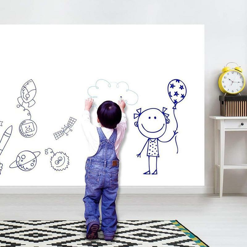 ملصقات حائط سبورة بيضاء إلكتروستاتيكية ، قابلة للإزالة ، لوحة كتابة منزلية للأطفال ، لا تؤذي اللوحة الجدارية ، لوحة الرسم