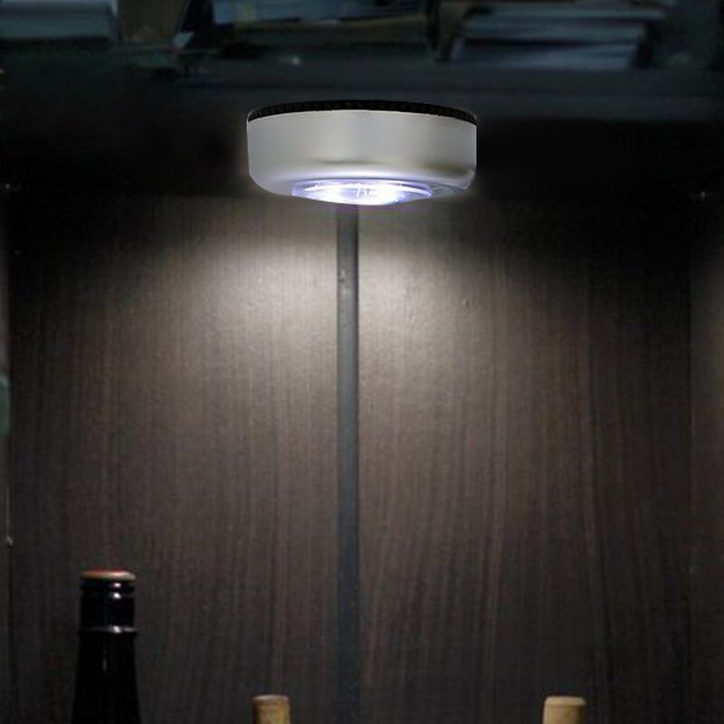 2024 Mini LED Night Light lampada di emergenza da comodino alimentata a batteria rotonda LED Pat Lamp LED Touch Lamp soffitto parete/luce dell'armadio