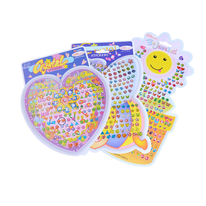 1 foglio orecchino cartone animato ricompensa adesivi di cristallo ear Reward stick meravigliosi adesivi per il viso dell'asilo bambini Boy Girl Stickers