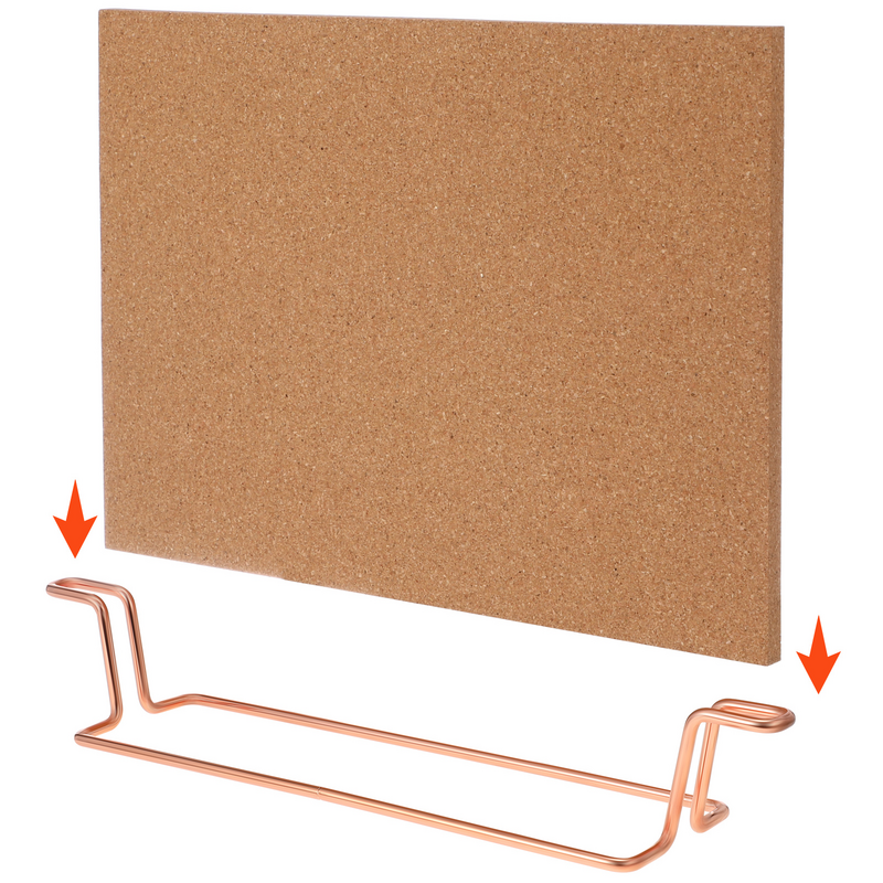 Cork Bulletin Board with Stand Corkboards for Wall Decorative Needle Plate Pin Office Wooden Desk