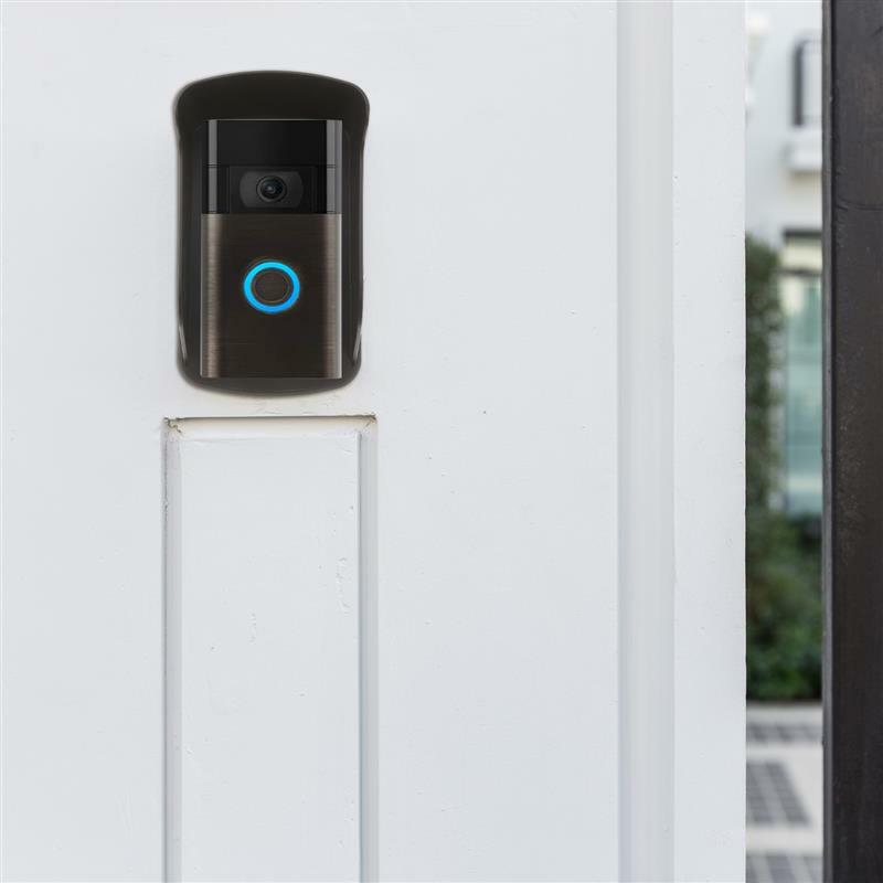 Кольцо с Wi-Fi, проводной дверной звонок для видео, водонепроницаемый, с защитой от дождя, черный пластиковый дверной звонок для улицы, для посещаемости 17x10,5 см