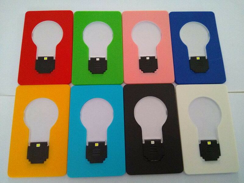Portátil LED Night Light Lâmpada, Mini Carteira Bolso, Tamanho Do Cartão De Crédito, Lâmpadas Bonitos, 600Pcs