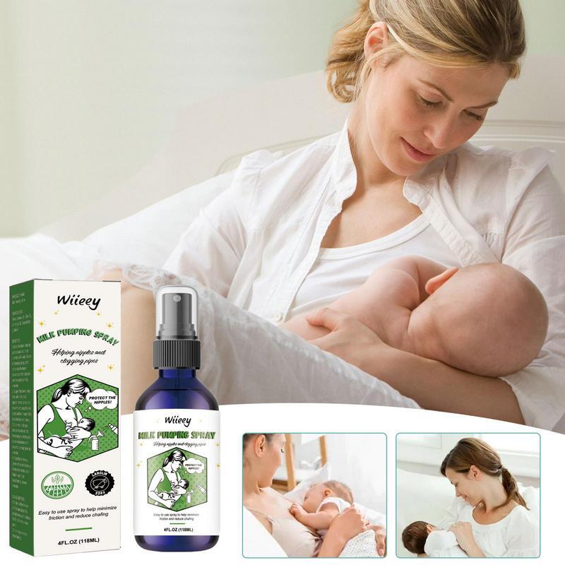 Milk Pumping Spray 118ml Hydrating Breast Care Moisturizing Repairing Pumping Spray Non-Greasy Breast Spray Breastfeeding