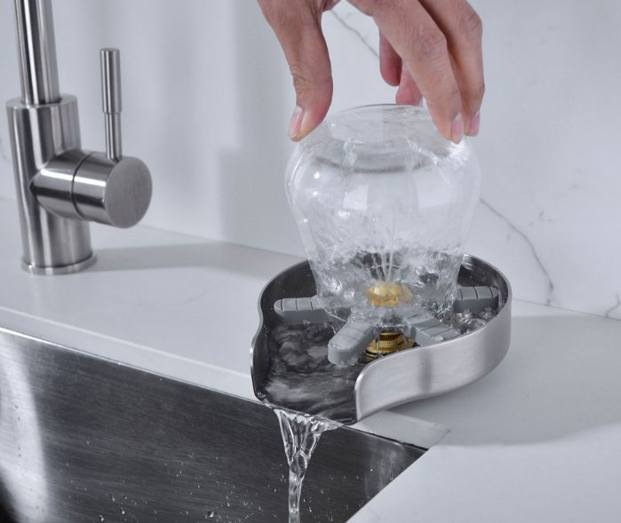 2022 neues Design Tasse Waschmaschine Glas Spüler Edelstahl für Küchen spülen, Küchen spüle Zubehör, Bar Glas Spüler