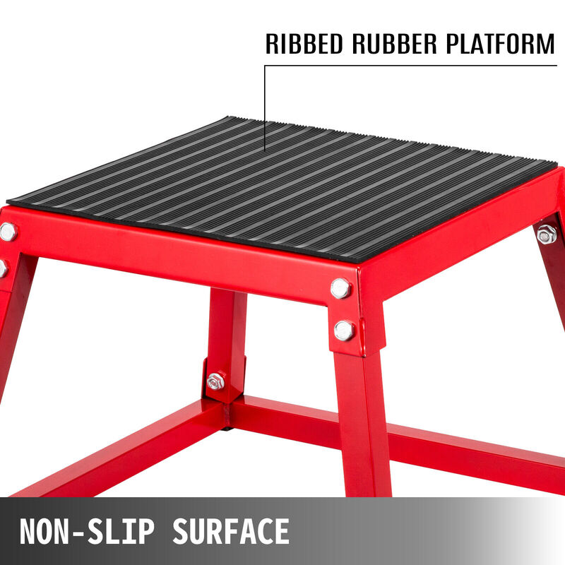 BuoQua Platform Box Pliometrici Rosso Plyo Box Esercizio per Salto Forza Fisica di Peso 6 kg, Altezza 46 cm Jump Box Pliometrico per Esercizio Allenamento Fisico Uso Domestico in Acciaio e Ferro 18''