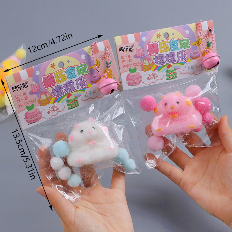 Cute Hamster Fidget Toy para crianças e adultos, Soft Mochi Squeeze, Anti-Stress Party Favors, Stress Relief Toys, Stress Release Hand