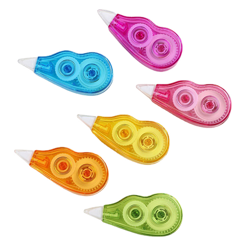6 Pcs Erasers for Kids Correction Tape Students Set Corrector Writing Accessory Convenient White Out Tapes Portable