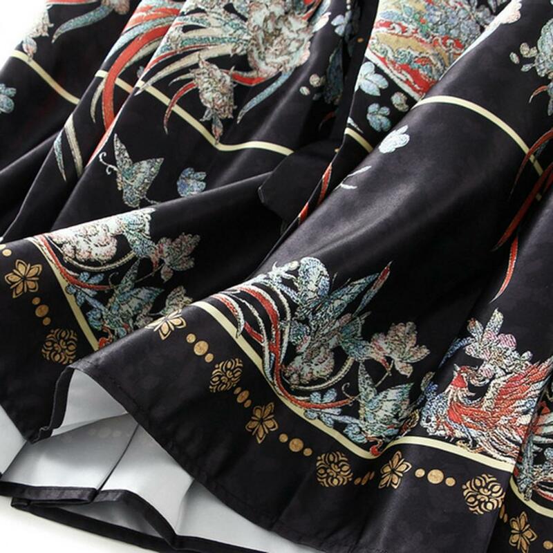 Eleganckie chińskich kobiet długa spódnica spódnice Hanfu z wysokim stanem w stylu feniks w stylu Vintage plisowana koronka spódnica z twarzą konia spódnice na ślub
