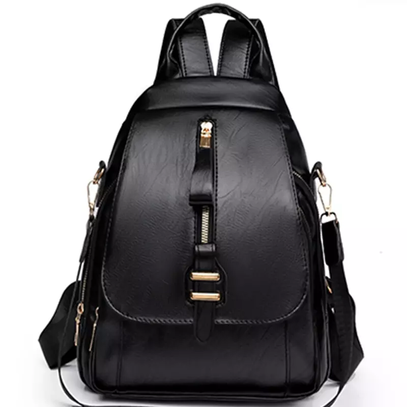 Vintage Style Women Backpack Casual Soft Leather Women Back Packs  Fashion Solid Color Backpacks for Women 2024 Mochila Bolsos
