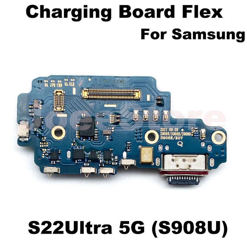 1 buah papan konektor Dock pengisian daya Flex untuk Samsung S22 S21 S20 Plus Ultra G981B S901B kabel pengisi daya Dock konektor USB
