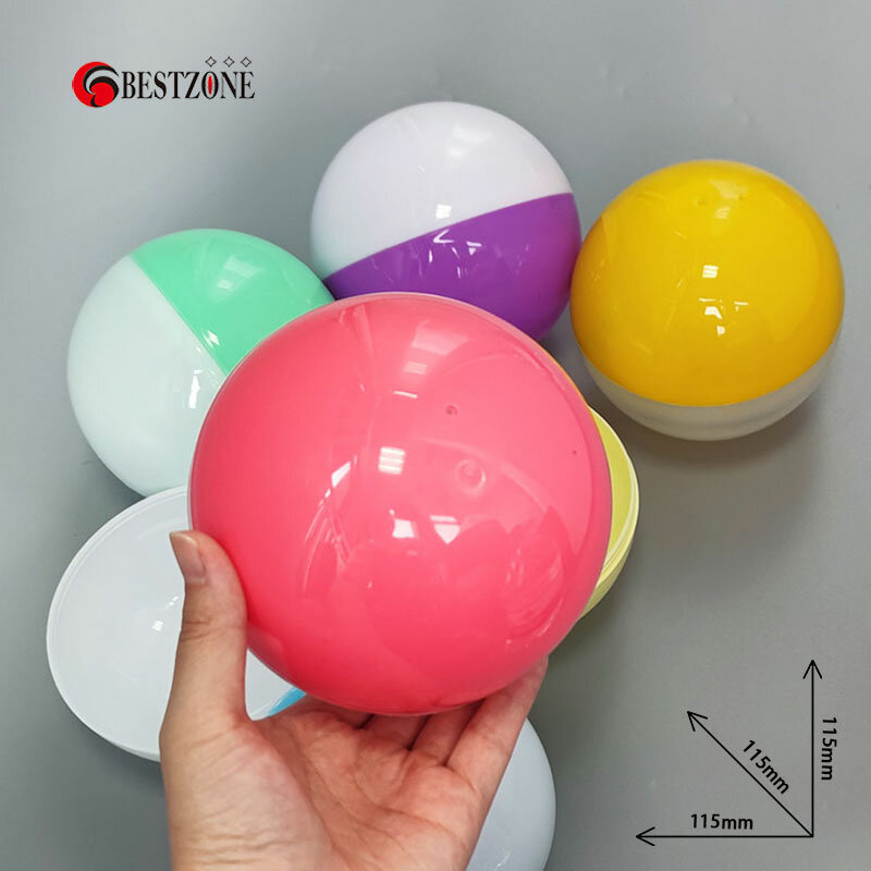 1 pz 4.52 pollici D115MM sorpresa palla giocattolo capsule plastica PP colorato rotondo contenitore vuoto può aprire per distributore automatico