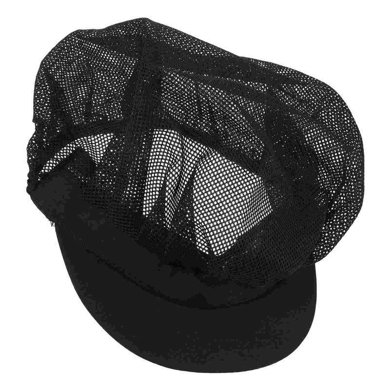 Topi koki untuk pria, dapat dipakai ulang, topi koki, topi seragam pelayan, topi restoran, topi dasi