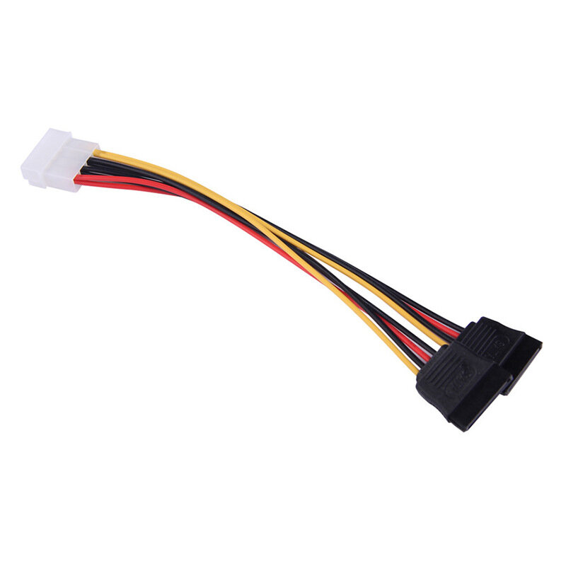 1 sztuk Serial ATA SATA 4 Pin IDE Molex na 2 z 15 Pin HDD kabel zasilający gorący na całym świecie promocja