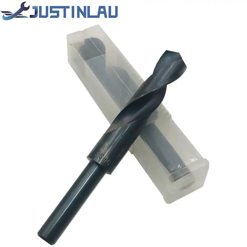 JUSTINLAU-Foret hélicoïdal en acier rapide HSS 4241, noir, tige droite 1/2, 26mm, 27mm, 28mm, 29mm, 30mm