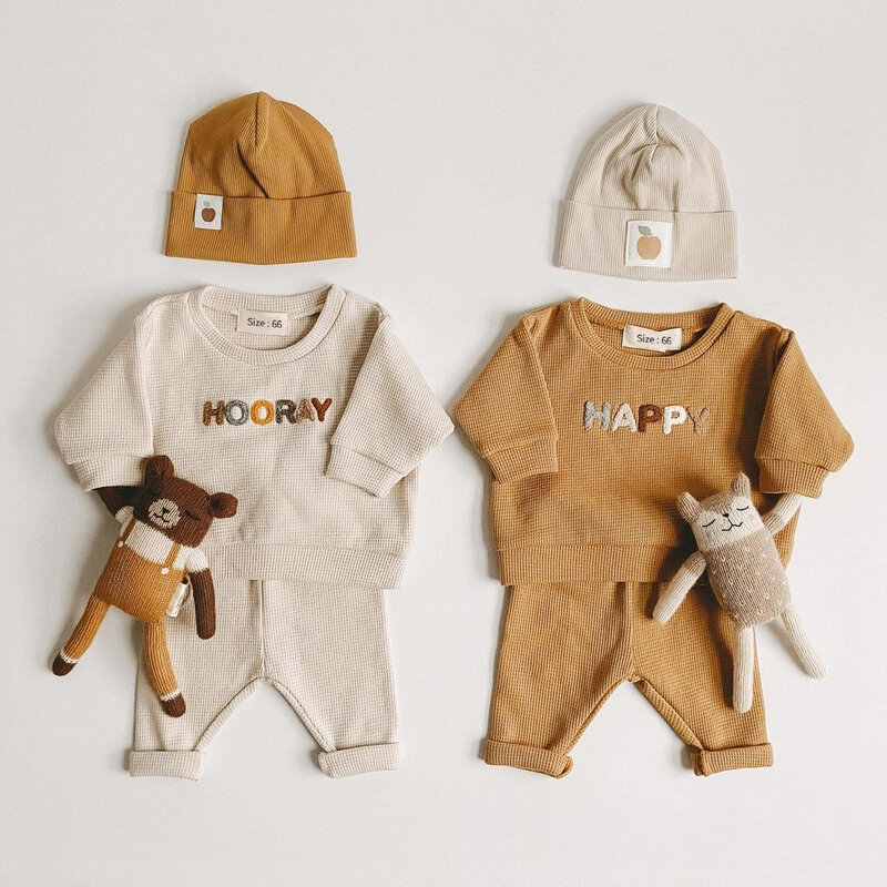 2024 Lente Mode Baby Kleding Baby Meisje Jongen Kleding Set Pasgeboren Sweatshirt + Broek Kids Pak Outfit Kostuum Sets Accessoires
