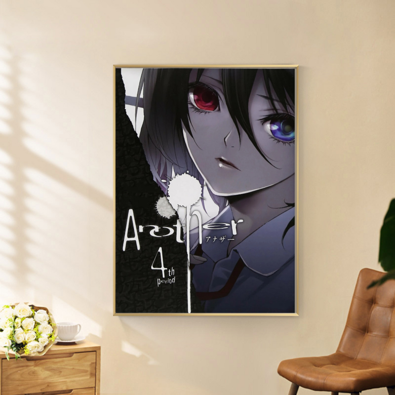 Horror Anime A-kolejne plakaty Anime lepkie wysokiej jakości Retro plakaty na ścianę do wystroju domu w Kawaii