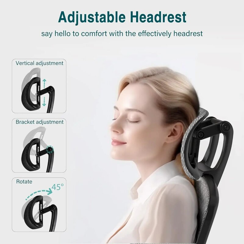 Gabryly-ハイバックオフィスチェア,調節可能なヘッドレスト,アーム付き,傾斜機能,腰痛サポート,PUホイール