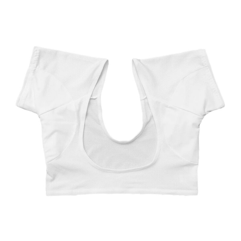 1pc Vest Underarm Sweat Pads Short Breathable Comfortable for Women Girls Ladies (Size M White)
