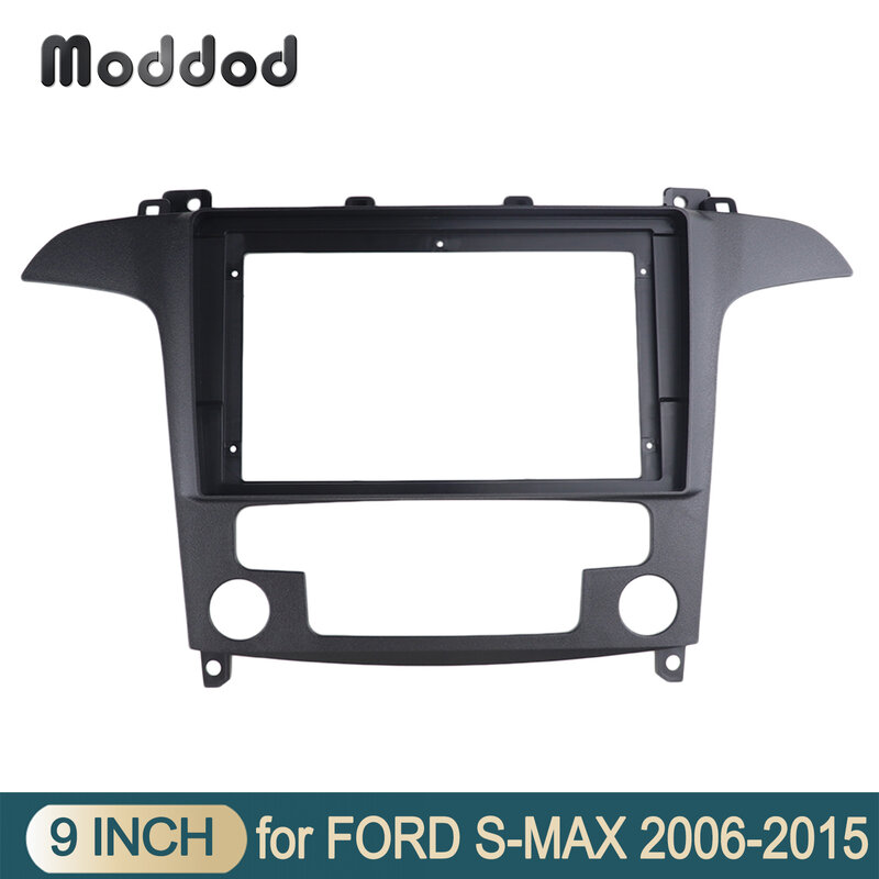 Autoradio Fascia Voor Ford S-MAX 2006-2015 Gps Navigatie Frame 9 Inch Stereo Dvd-speler Surround Panel Gezicht plaat Dash Kit Bezel