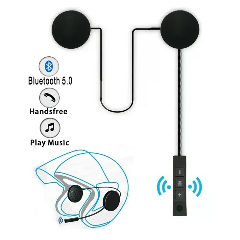Headset Helm Motor Bluetooth BT5.0 Headphone Berkendara Nirkabel Headset Helm Bebas Genggam Sepeda Motor Antiinterferensi