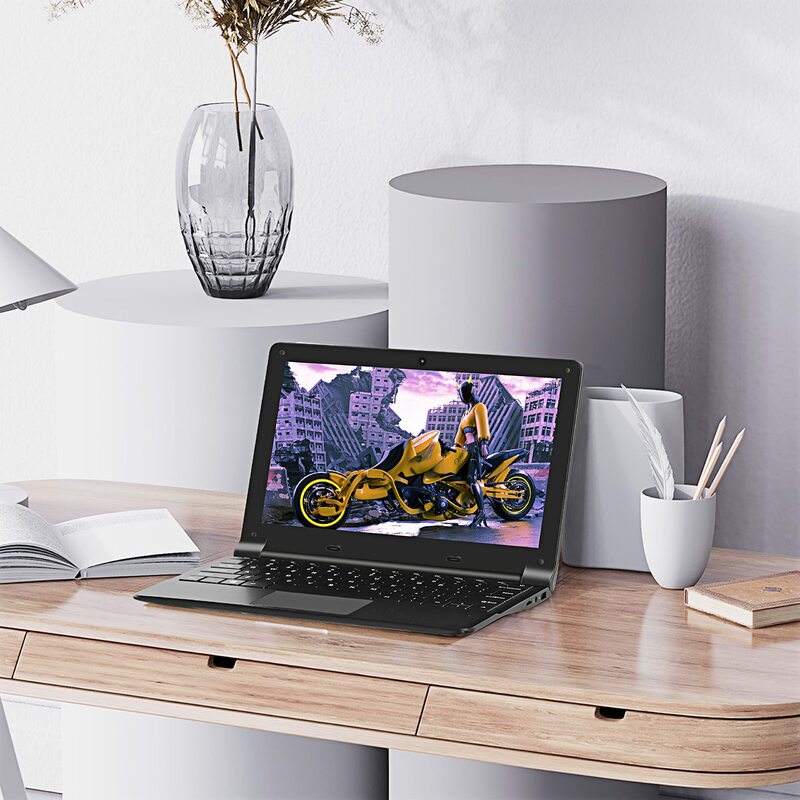TOPOSH 휴대용 초박형 노트북, 사무실 엔터테인먼트 노트북 컴퓨터, 경량 인텔 J4105 프로세서, 12GB, 1TB SSD, 11.6 인치