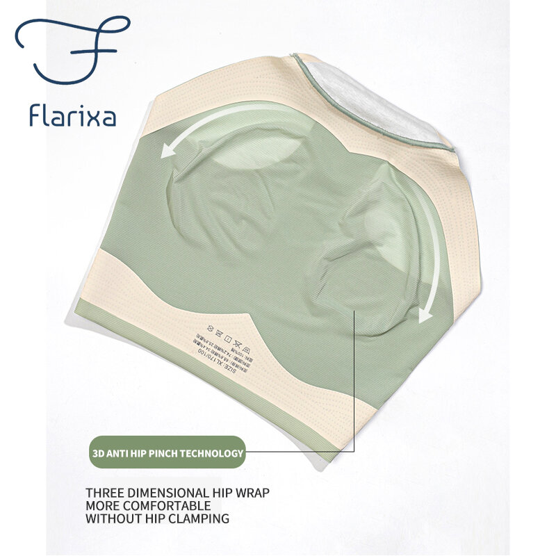 ملابس داخلية بدون خياطة من الحرير الجليدي Flarixa للسيدات عالية الخصر للتحكم في البطن ملابس داخلية للبنات سراويل تحتية برافع للمؤخرة