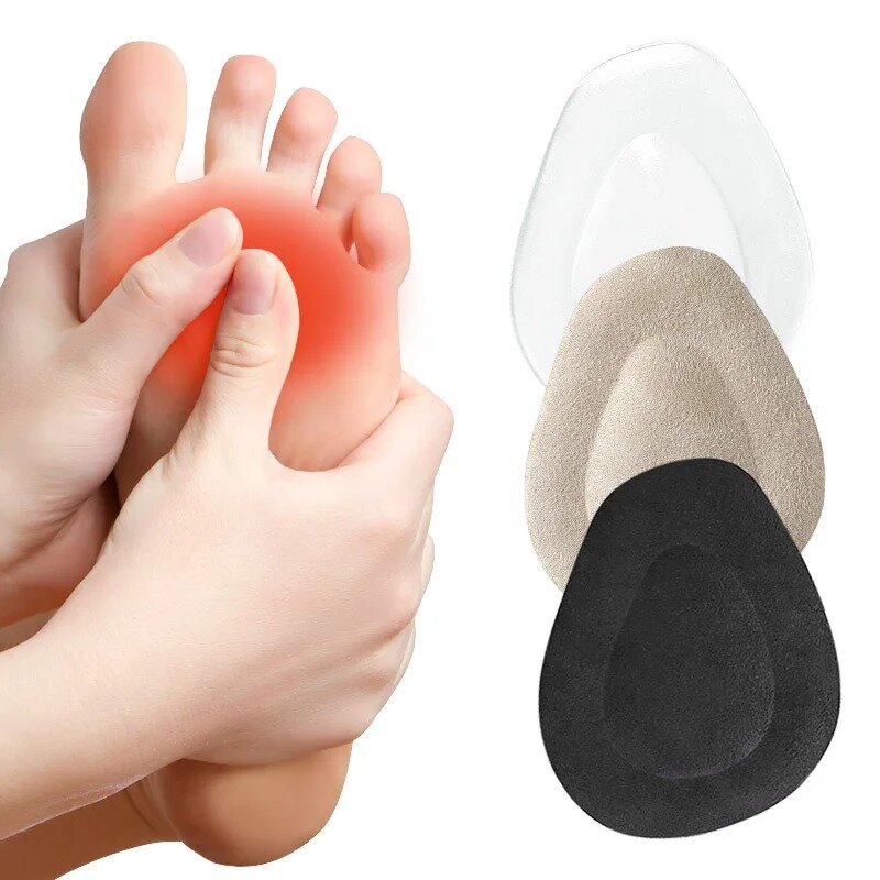 1 pair Silicone Anti-slip Forefoot Insoles Women's Plantar Fasciitis Soothing Comfort Insoles Foot Care Massage Insoles