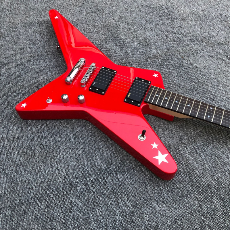 Новая электрическая гитара, e S красный, активный пикап, оптовая и розничная продажа с завода, бесплатная доставка. По требованию заказчика