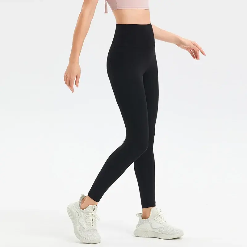 กางเกงรัดหน้าท้องเอวสูงรัดรูปสะโพกกางเกงโยคะหญิงวิ่งออกกำลังกายรัดรูปเอวสูง