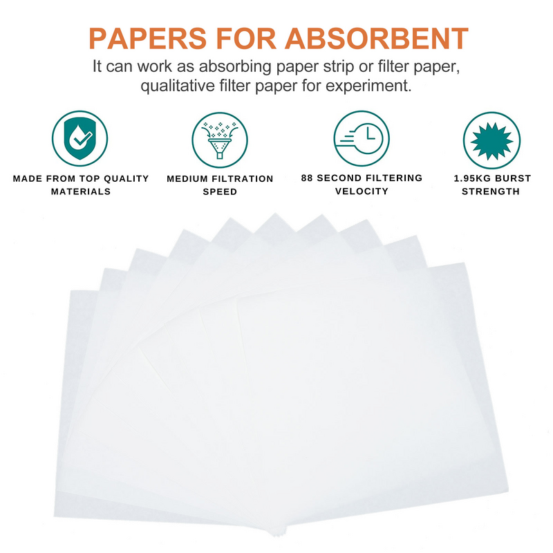 30 Blatt großes Filterpapier für Labor labor filter labors Papiere zum Absorbieren der Experimentier filterung