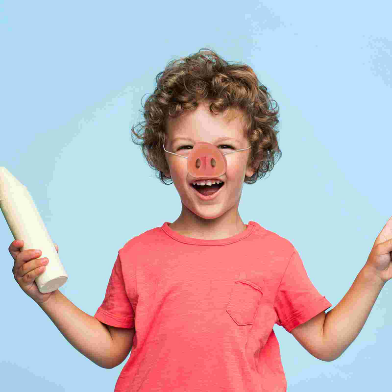 Simulazione naso di maiale con fascia elastica Costume maschera animale Holloween Party Prop bambini maiale simulato naso di maiale in lattice